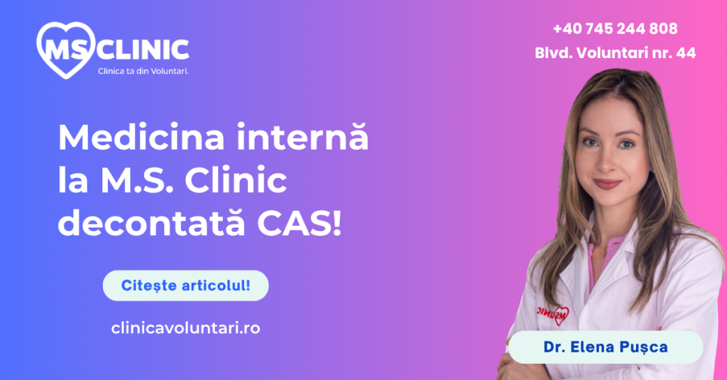 Medicina internă la M.S. Clinic - decontată CAS